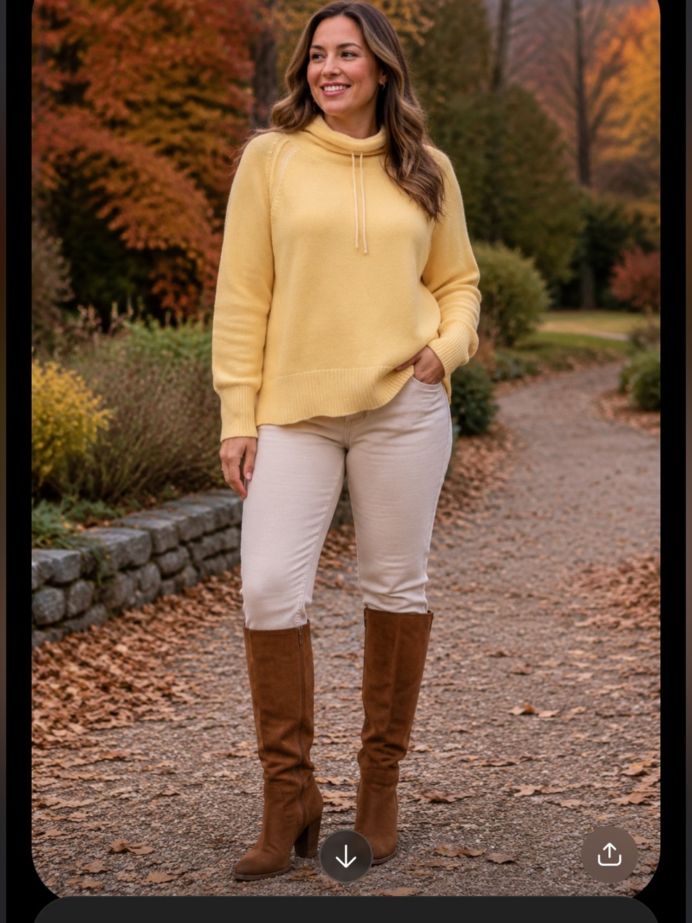 Pure Amici funnel neck yellow cashmere sweater size L